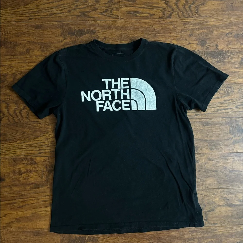 The North Face Black Tee with White Logo Men’s North Face Short Sleeve T-Shirt